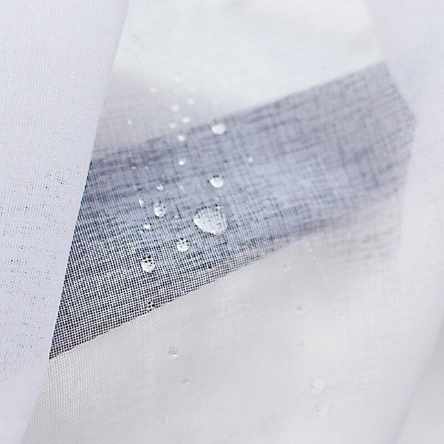 Bílý průsvitný venkovní závěs voděodolný