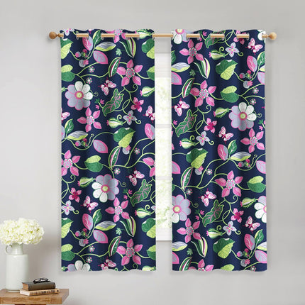 Závěs s květinovým vzorem motýlů Odda