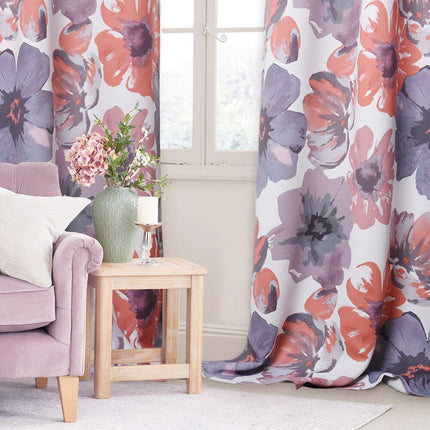 Závěs s akvarelovým květinovým vzorem