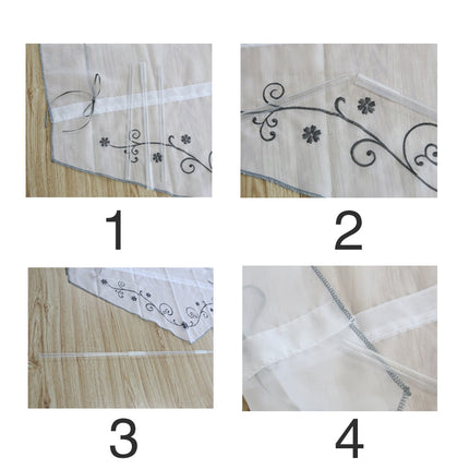 Bílá římská záclona do kuchyně