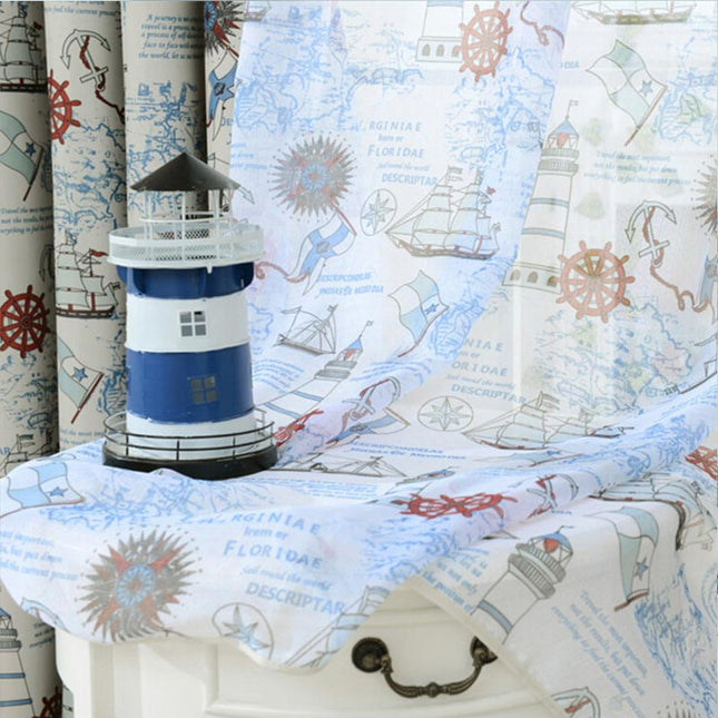Dětská záclona s námořnickým motivem