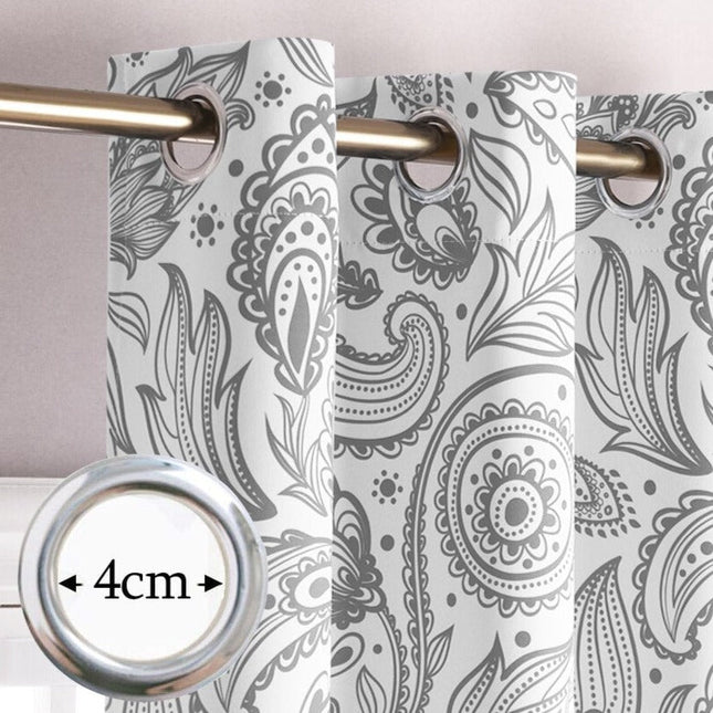 Závěs na kroužky s paisley vzorem