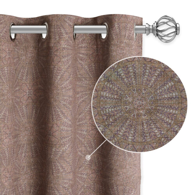 Zatemňovací závěs s vintage mandala vzorem