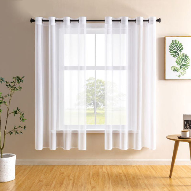 Polopropustný závěs s kovovými kroužky