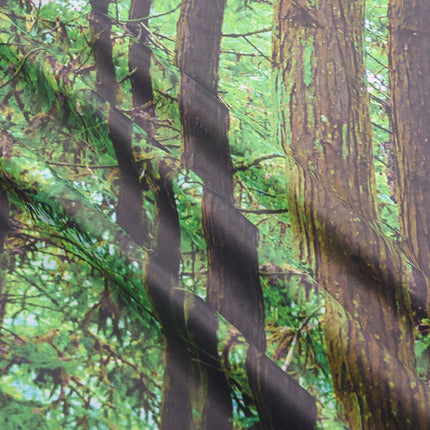 Venkovní závěs s motivem lesa