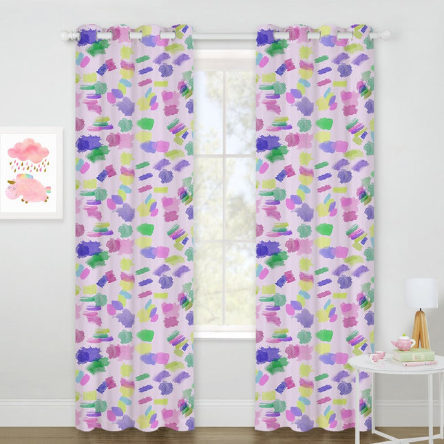 Dětský závěs s barevnými skvrnami