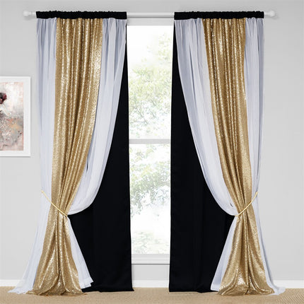 Zatemňovací závěs s lesklými flitry