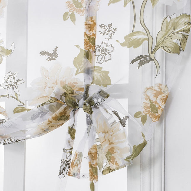 Květinová římská záclona do obývacího pokoje