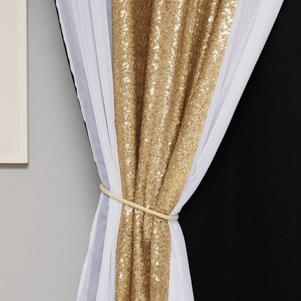 Zatemňovací závěs s lesklými flitry