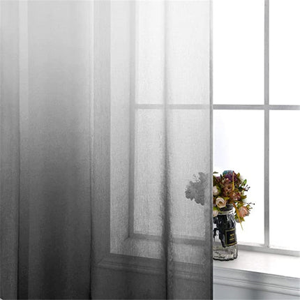 Voálová záclona s barevným přechodem