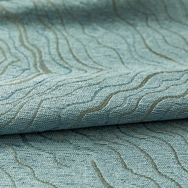 Modrý zatemňovací závěs se vzorem vln