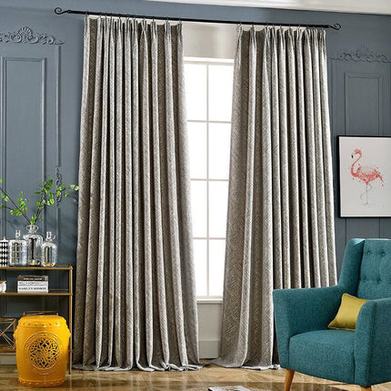 Moderní texturovaný zatemňovací závěs do ložnice