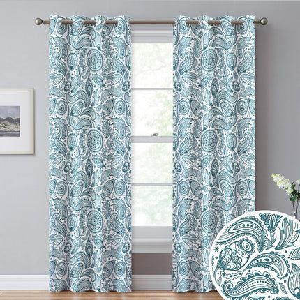 Závěs na kroužky s paisley vzorem