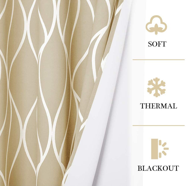 Zatemňovací závěs s vlnitým vzorem Jarven