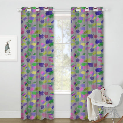 Dětský závěs s barevnými skvrnami