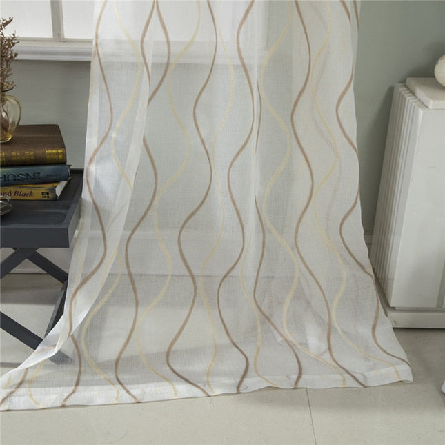 Moderní záclona se svislými vlnami