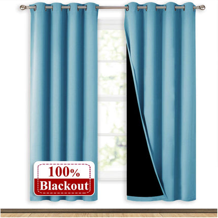 Tyrkysově modrý zatemňovací závěs Rauma