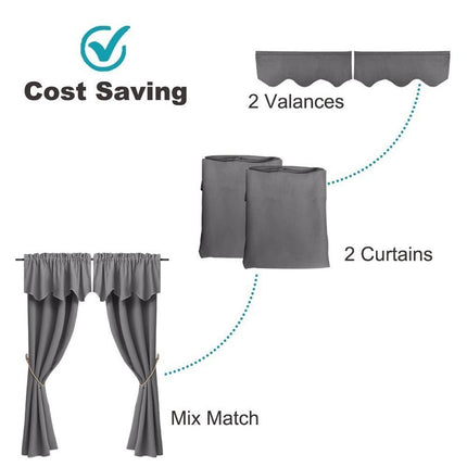 Sada zatemňovacích závěsů s volánem