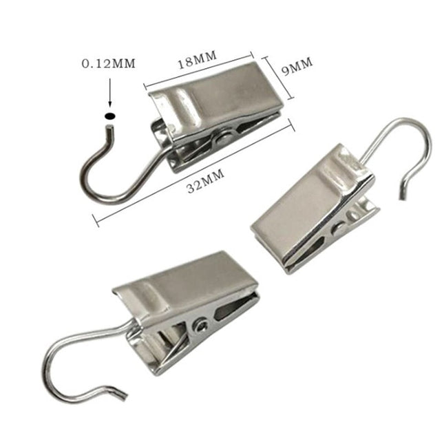 Háčky na záclony s bílým skřipcem