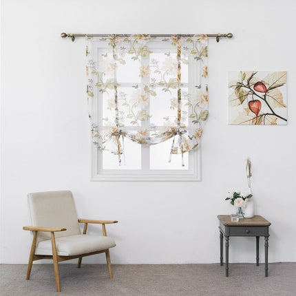 Květinová římská záclona do obývacího pokoje