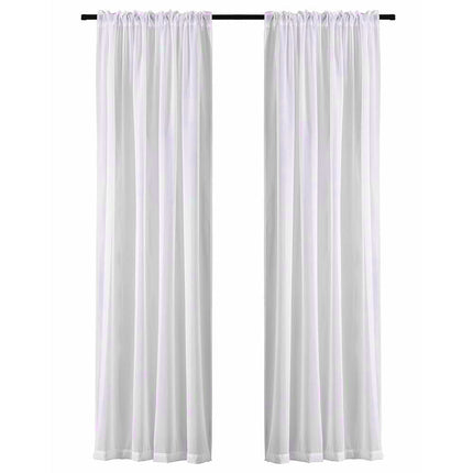 Průsvitná tylová záclona na kroužky