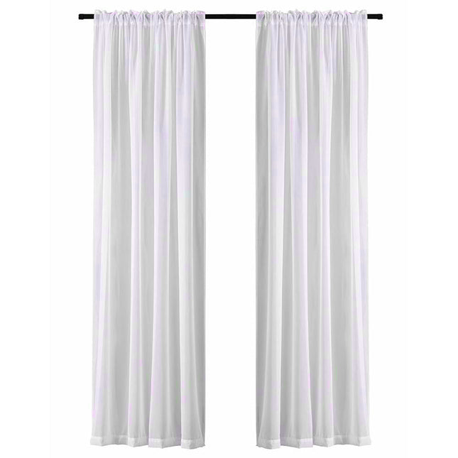 Průsvitná tylová záclona na kroužky