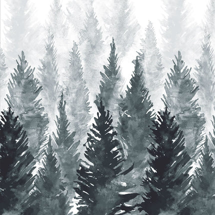 Venkovní průsvitný závěs s motivem lesa