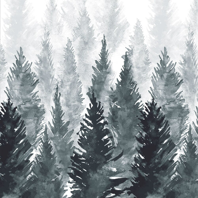 Venkovní průsvitný závěs s motivem lesa