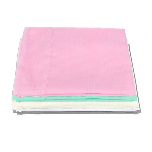 Jednoduchá hladká bílá voálová záclona