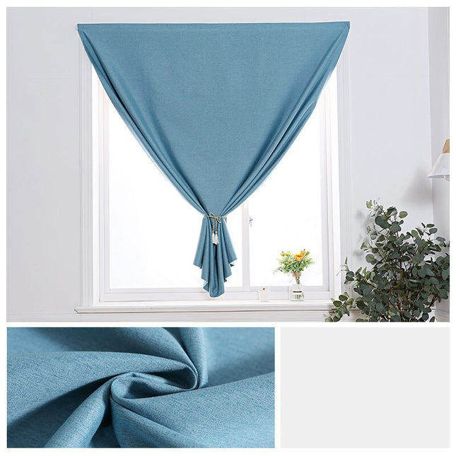 Modrý závěs na suchý zip bez vrtání