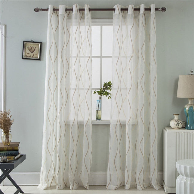 Moderní záclona se svislými vlnami