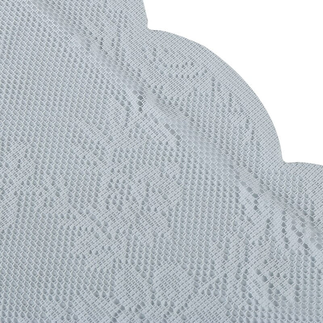 Romantická bílá krajková záclona do ložnice