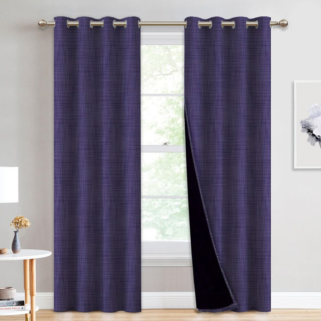 Kostkovaný zatemňovací závěs do pokoje