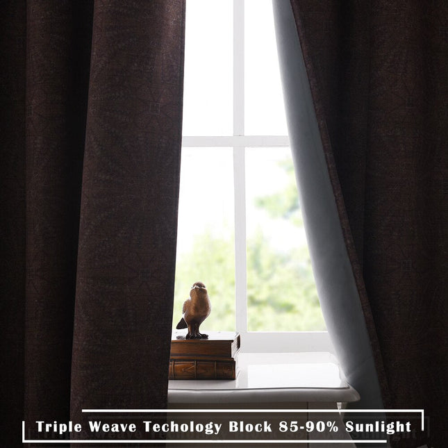 Zatemňovací závěs s vintage mandala vzorem