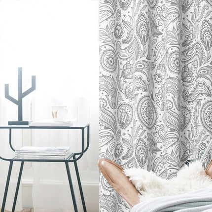 Závěs na kroužky s paisley vzorem