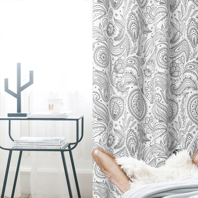 Závěs na kroužky s paisley vzorem