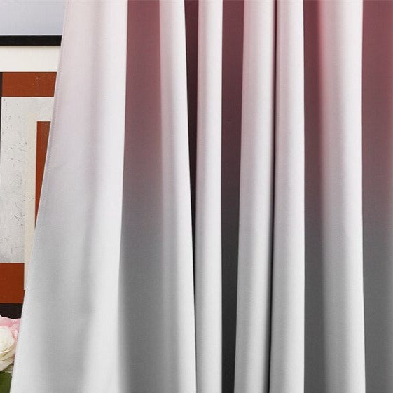 Zatemňovací závěs s růžovo-šedým přechodem