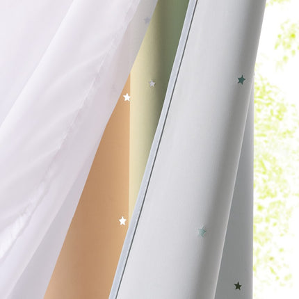 Barevná venkovní záclona na terasu