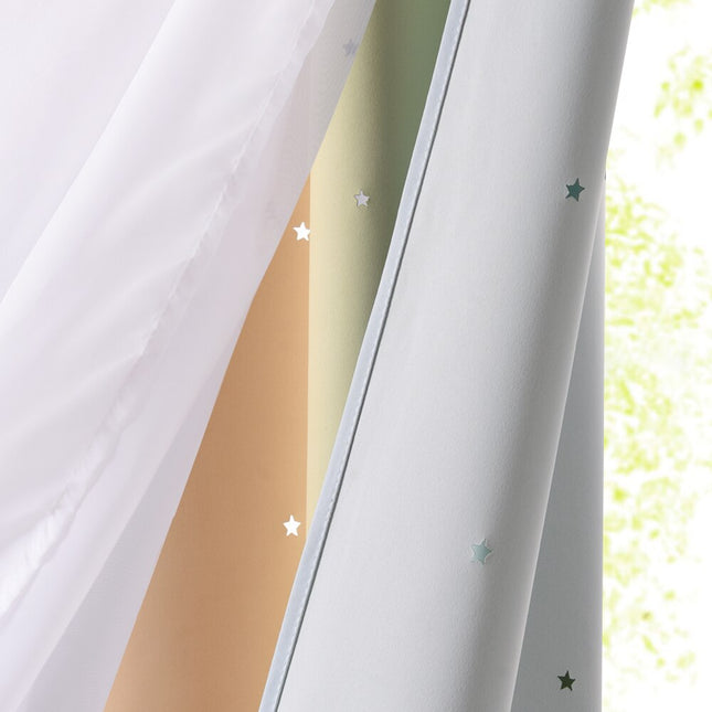 Barevná venkovní záclona na terasu