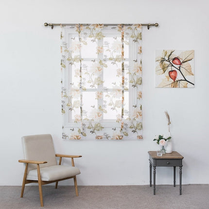 Květinová římská záclona do obývacího pokoje