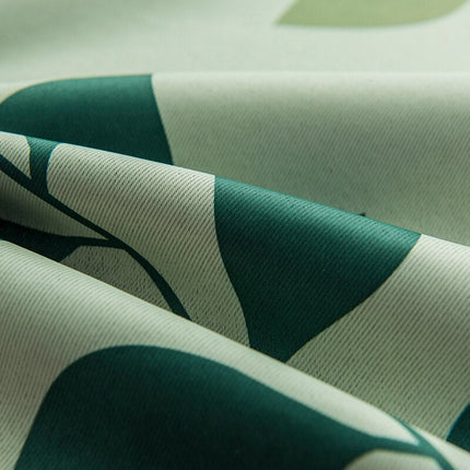 Zelený závěs s motivem listů Jamma