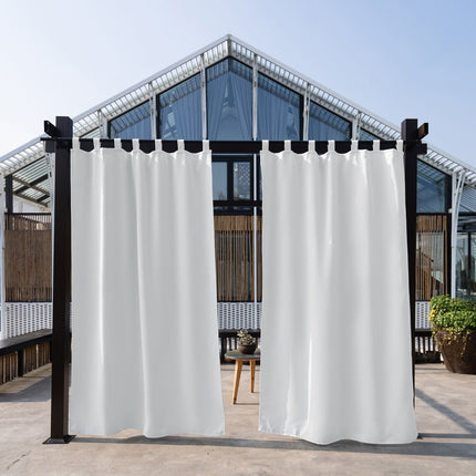 Bílý venkovní závěs na terasu poutka