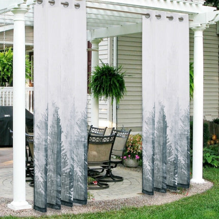 Venkovní průsvitný závěs s motivem lesa