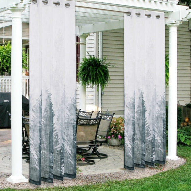 Venkovní průsvitný závěs s motivem lesa