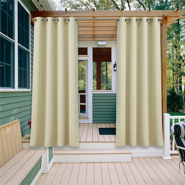 Hnědý venkovní závěs na zakrytí verandy