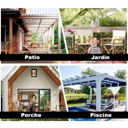 Kaštanově hnědý venkovní závěs na kroužky