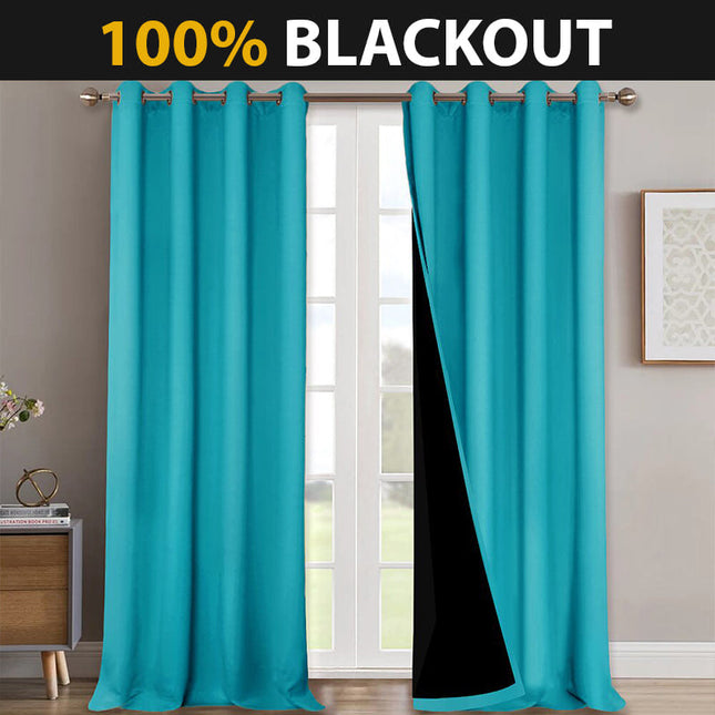 Tyrkysový termoizolační zatemňovací závěs