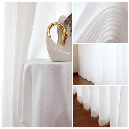 Elegantní bílá průsvitná záclona