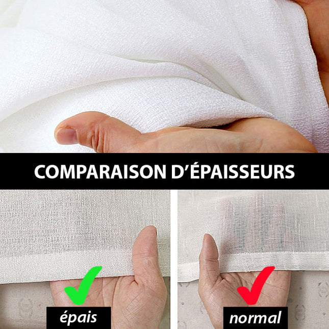 Elegantní bílá průsvitná záclona