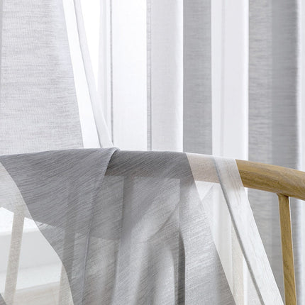 Vzdušná záclona s šedými pruhy